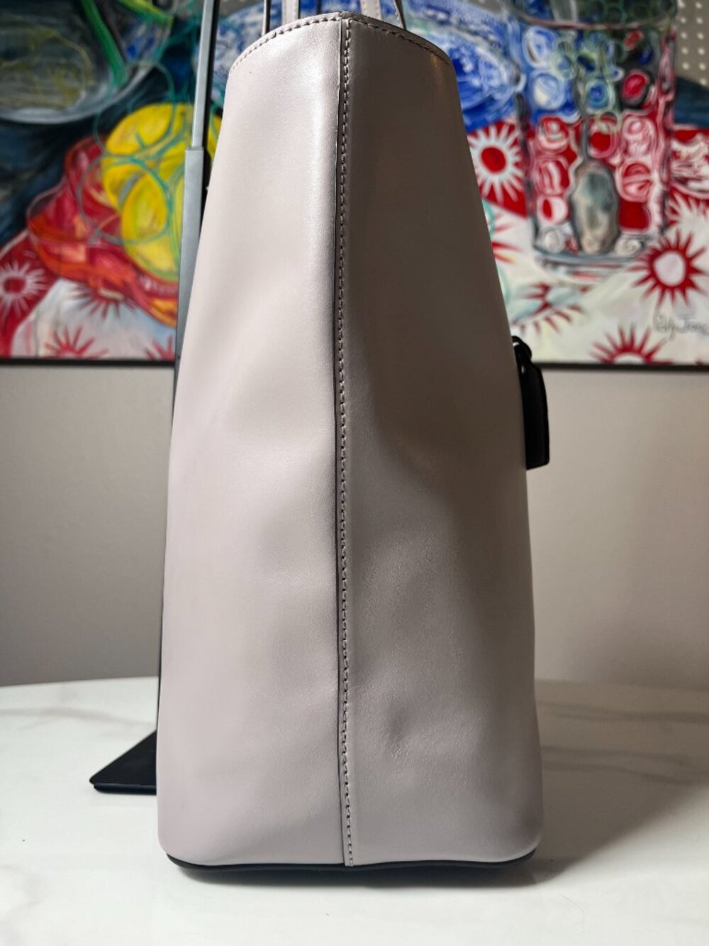 Kate Spade Janie Medium Tote Soft Taupe Smooth Leather WKRU6263 $329 NWT - Picture 5 of 15